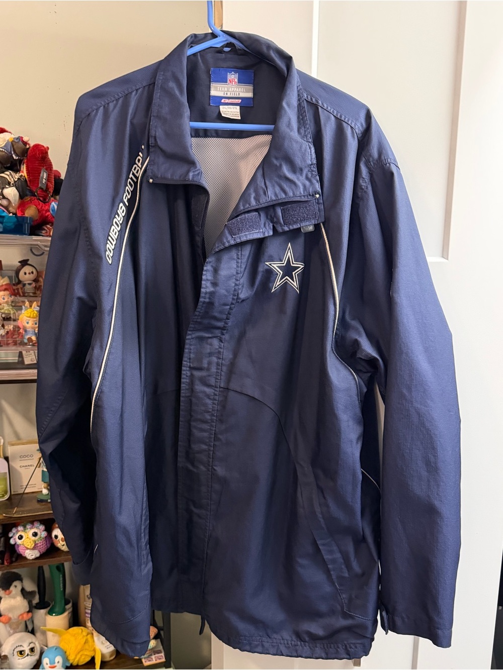 Reebok Navy Dallas Cowboys Star Windbreaker Jacket
